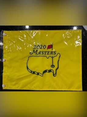 Masters Yellow Golf Pin Flag with Red Accent New!
